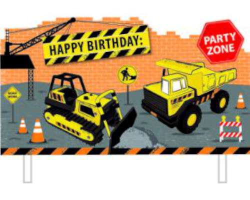 Construction Cake Topper